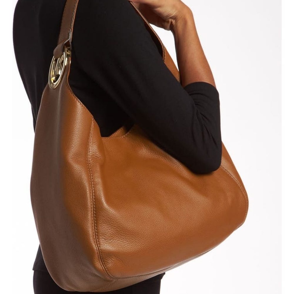 Black Michael Kors Large Fulton Slouchy Bag